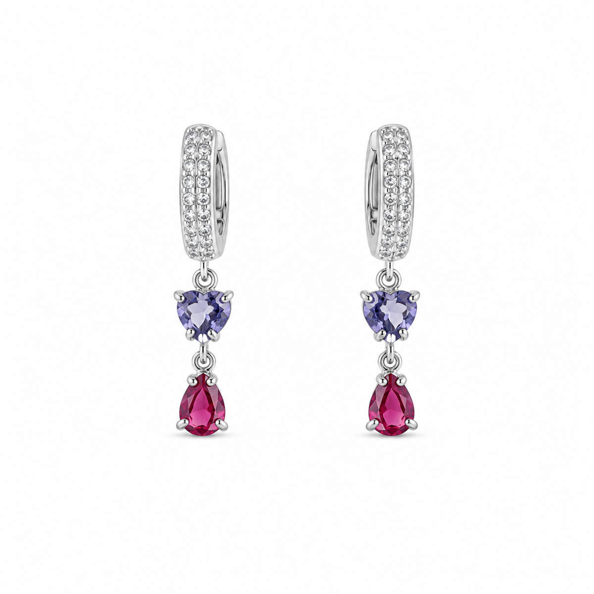 Brinco de Argola Cravejada com Microzircônias
