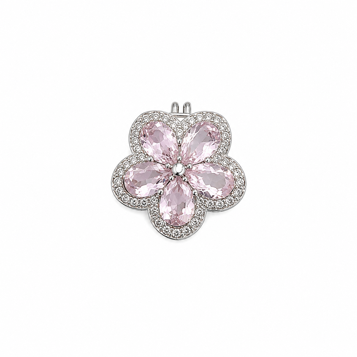 Berloque Flor Cravejada de Microzircônias