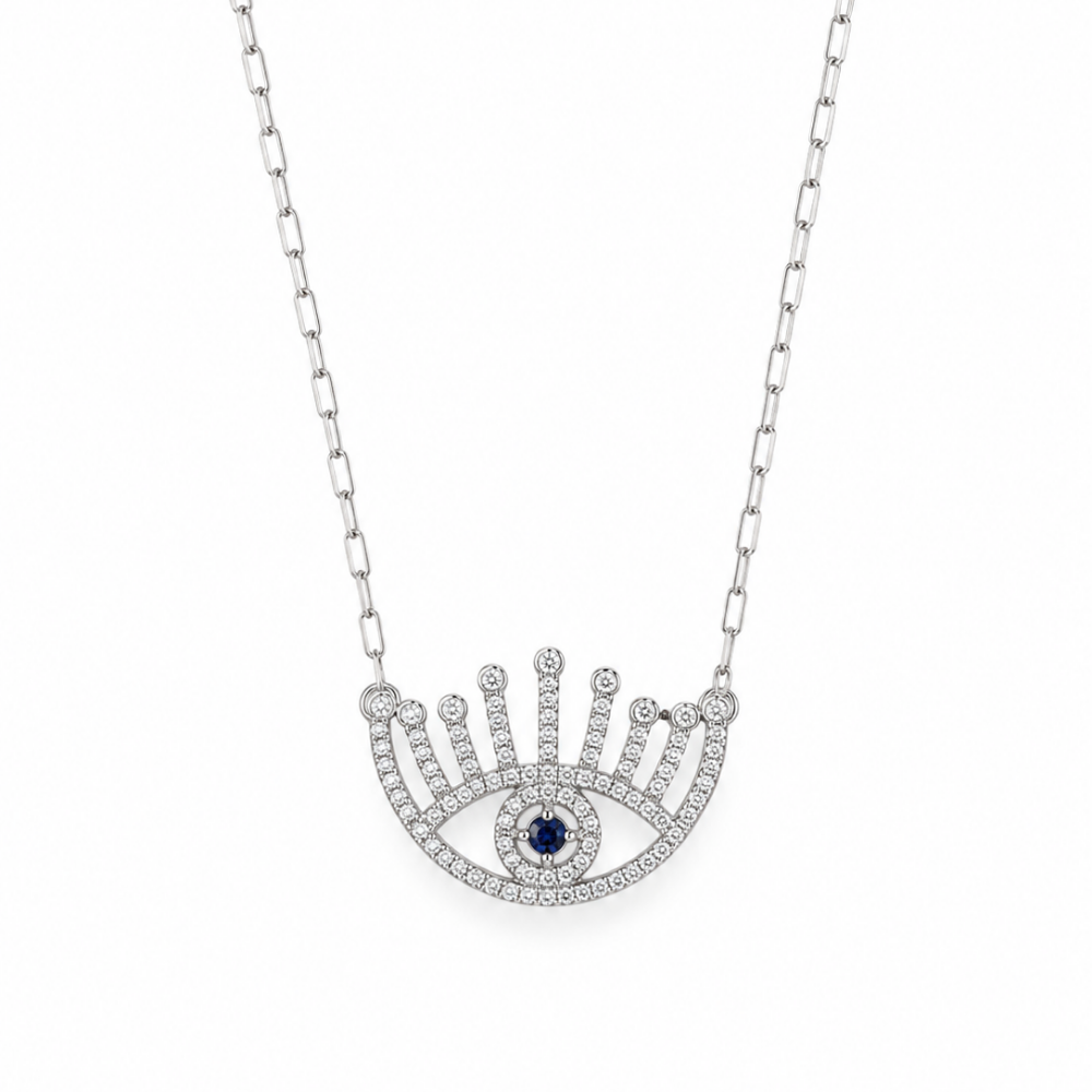 Colar elo cartier com pingente de olho grego olho grego