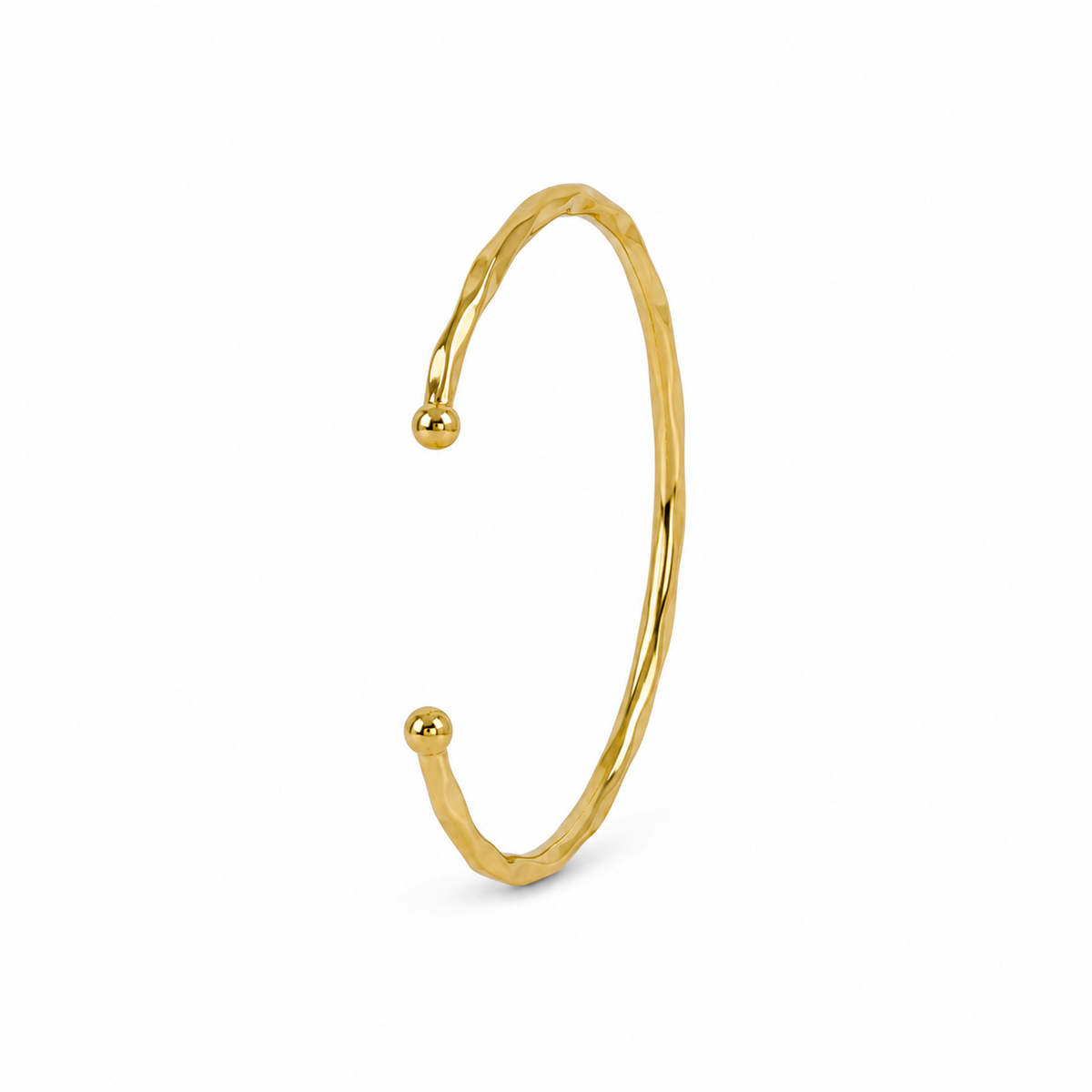 Bracelete Torcido Fino Banho Ouro